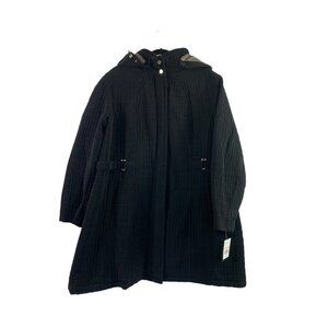 Miss Gallery Women's Black Coat With Hood